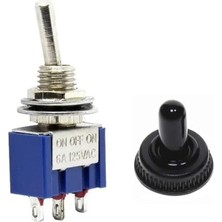 Ayrex Alkatronik MTS-103 Mini Toggle Anahtar 3A 250V On/off/on 3 Pin 3 Uyumlu Pozisyon Su Geçirmez