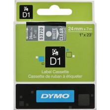 Ayrex Dymo 53720 Şeffaf/beyaz D1 Yedek Şerit (24 mm x 7 Mt)