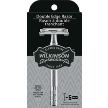 Ayrex Wilkinson Sword Erkekler Için Çift Kenarlı Jilet 5 Çift Kenarlı Jilet Yedeği