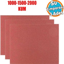 Ayrex Araç Otomotiv Far Temizleme Parlatma Ince Kalın Su Zımpara Seti Kağıt 1000-1500-2000 Kum