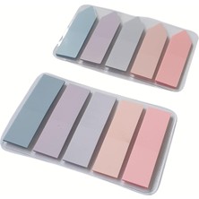 Ayrex Sticky Notes Şeffaf Renkli Yapışkan Not Kağıtları Film Indeks (Renk 4)