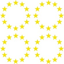 Ayrex Quart Aksesuar 3 x 3 cm Plaka Ab Yıldızı Oto Sticker Plaka Sticker 4 Adet Sarı