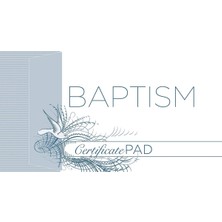 Ayrex Baptism Certificate Pad (25 Count): Romans 6:3-4 (Kjv)