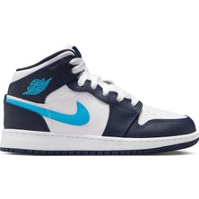 Nike Air Jordan 1 Mid Gs Mavi Basketbol Ayakkabısı DQ8423-404