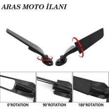 Ayrex Arasmoto Motosiklet Kanat Dikiz Aynaları Ayarlanabilir R25 -Cbr 250-125-600RR-1000RR-R6-R1 Il