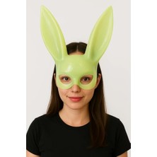 Ayrex Karanlıkta Parlayan Fosforlu Tavşan Maskesi – Glow Bunny Masquerade Maske (32X22 Cm)