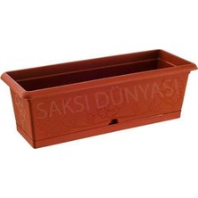 Ayrex Balkon Saksısı Toprak Görünümlü 72X20X16H
