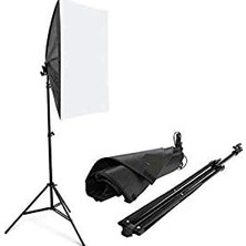 Ayrex Ada Greenbox 5 Duylu Softbox +2m Işık Ayağı + 5X20 Wat LED Lamba (9000 Lümen)