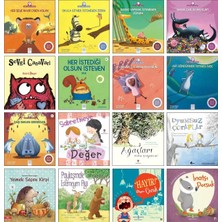 1001 Çiçek Kitaplar / Her Şeye Hayır Diyen Aslan + Okula Gitmek Istemeyen Zebra + Banyo Yapmak Zürafa + Şekeri Çok Seven Kurt + Sevgi Canavarı + Inatçı Porsuk / Okul Öncesi Hikaye Kitapları 16’lı Set