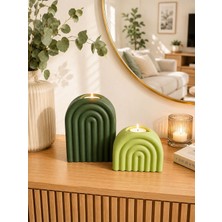 Bubu Home Rainbow Arch Dekoratif Mum Seti – Büyük & Küçük