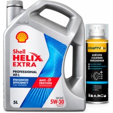 Shell Helix Extra Pro Arl 5W-30 3 5 Litre + Klima Bombası 200 ml