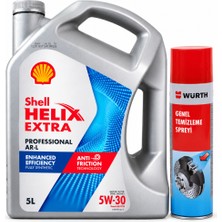 Shell Helix Extra Pro Arl 5W-30 3 5 Litre + Würth Balata Spreyi 500 ml