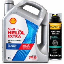 Shell Helix Extra Pro Arl 5W-30 3 5 Litre + Lastik Tamir Kiti 400 ml