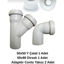 Fırat Boru Lavabo Altı Gider 50*50 Çatal 50*90 Dirsek