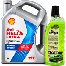 Shell Helix Extra Pro Arl 5W-30 3 5 Litre + Oto Şampuan 1000 ml