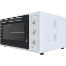 Ayrex Mo D6433C W Mini Fırın 50 Lt, 6 Güç Seviyesi, Mekanik Zaman Saati, Çift Cam Kapak
