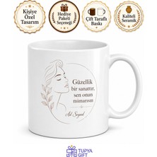 Tupya Gift Medikal Estetik Uzmanı Güzellik Mimarı Hediye Seramik Kupa Bardak