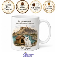 Tupya Gift Van Ipekyolu Şehir Ruhu Van Kalesi Urartu Tuşba Kedi Evi Özel Tasarım Kupa Bardak Hediye