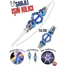 TeknoKapsül Oyuncak +14 Yaş Kıvılcım Efektli 360° Derece Dönen Rgb 108 cm Kılıç Şarjlı Ses Efektli Işıklı Anime Kılıcı