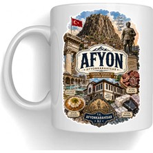 Bsb Afyon Temalı Porselen Kupa Bardak Mug 1002