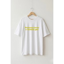 La Bjorn Oversize Unisex Siyah Everyone Loves A Turkish Girl Yazı Baskılı Tişört