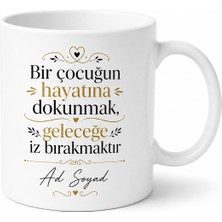 Tupya Gift Öğretmene Hediye Ingilizce Baskılı Porselen Kupa Bardak