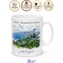 Tupya Gift Ordu Plakalı Boztepe Teleferik Manzaralı Karadeniz Ruhu Kupa Bardak Hediye