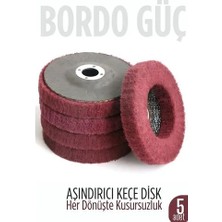 Svoria Store 11 cm Endüstriyel Aşındırıcı Keçe Disk – 22 mm Iç Çaplı Zımpara Fırçası 5 Adet 7224