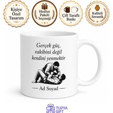 Tupya Gift Brezilya Jiu Jitsu Eğitmeni Yerde Mücadele Ustası Seramik Kupa Hediye Bardak