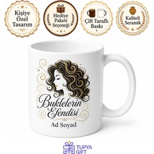 Tupya Gift Kıvırcık Saç Uzmanı Buklelerin Efendisi Isim Yazılı Kupa Bardak Hediye