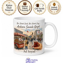 Tupya Gift Kızılay Meydanı Kalabalığı Simit Çay Keyfi Şehir Ruhu Kupa Bardak Hediye