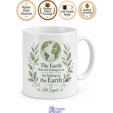 Tupya Gift Eco Friendly Baskılı Çevre Dostu Ingilizce Kahve Kupası Porselen Hediye Bardak