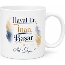 Tupya Gift Hayal Et Inan Başar Ingilizce Kupa Bardak Hediye