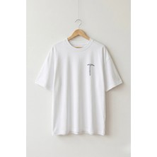 La Bjorn Oversize Unisex Siyah Önlü Arkalı Dağcı Kazması ve Dağ Baskılı Tişört