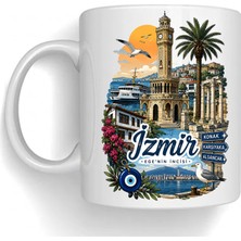 Bsb Izmir Temalı Porselen Kupa Bardak Mug 1027