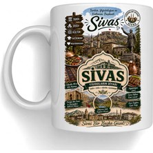 Bsb Sivas Temalı Porselen Kupa Bardak Mug 1042