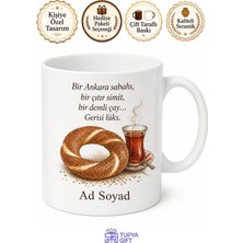 Tupya Gift Ankara Simidi Sevenlere Başkent Sabahları Çay Kupası Hediye Bardak