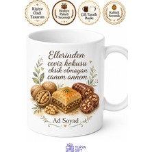 Tupya Gift Ceviz Tatlısı Yapan Anneye Cevizli Baklava Cevizli Sucuk Kupa Bardak Hediye