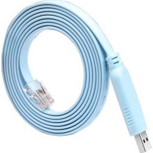 Özkaya Store 1.8mt USB 2.0 Cisco Seri Yönlendirici Usb'den RJ45'E Çeviren Konsol Kablosu Mavi AL3948