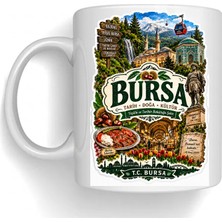 Bsb Bursa Temalı Porselen Kupa Bardak Mug 1012