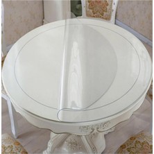 OEM Şeffaf Kalın Yuvarlak Masa Örtüsü, 100 cm Çapında