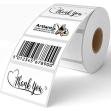 Ayrex 58X40 mm Barkod Etiketi Yapışkanlı 1 Adet Termal Barkot ve Terazi Etiketi 500 Lü Barkod Ya