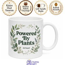 Tupya Gift Powered By Plants Baskılı Bitkilerle Çalışır Ingilizce Çay Kupası Hediye