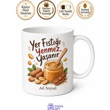 Tupya Gift Yer Fıstığı Osmaniye Fıstığı Kavrulmuş Fıstık Ezmesi Temalı Kupa Bardak Hediye