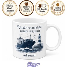 Tupya Gift Dünya Liman Günü Denizcilere Özel Tasarım Porselen Kupa Bardak Hediye