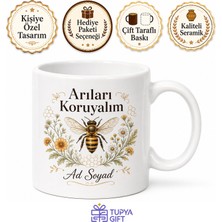 Tupya Gift Save The Bees Yazılı Arıları Kurtar Ingilizce Kahve Kupası Hediye Bardak