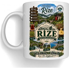 Bsb Rize Temalı Porselen Kupa Bardak Mug 1038