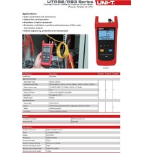 OEM Uni-Trend Fiber Optic Tool Optical Power Meter Visual Fault Locator UT692D UT693D -70-10DBM -50-26DBM 10MW Fc/sc/st Connector UT692G Optical Multimeter (Power Meter &amp; VFL)(UT-692G)