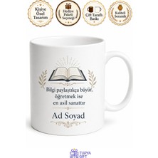 Tupya Gift Profesör Hocaya Isme Özel Teşekkür Kupası Hediye Porselen Bardak