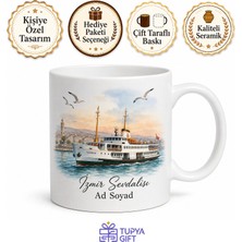Tupya Gift Alsancak Vapuru Martılar ve Ege Denizi Izmir Sevdalısı Kupa Bardak Hediye